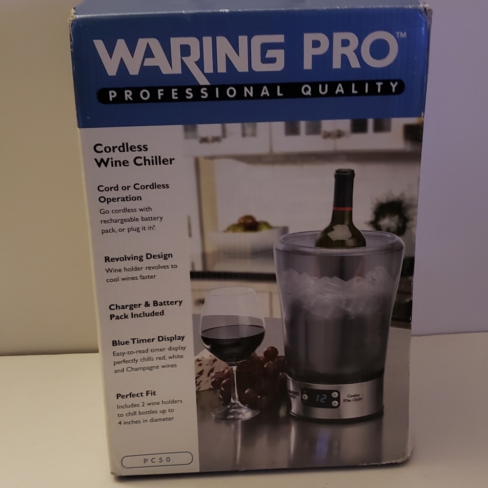 Cordless Wine Chiller - Silver